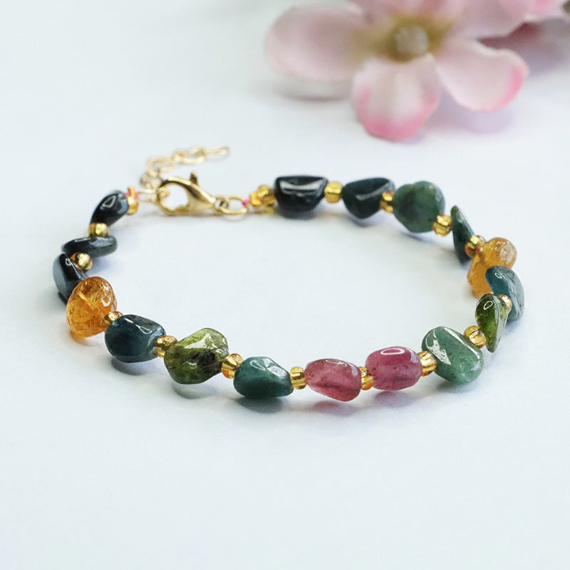 Natural Tourmaline Bracelet Candy Color Colorful Treasure Bracelet Crystal CB3092207 