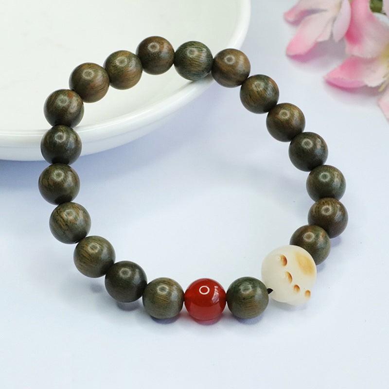 Green Sandalwood Bracelet Women's Bodhi Root Cat Claw Bracelet Toy WW3070801