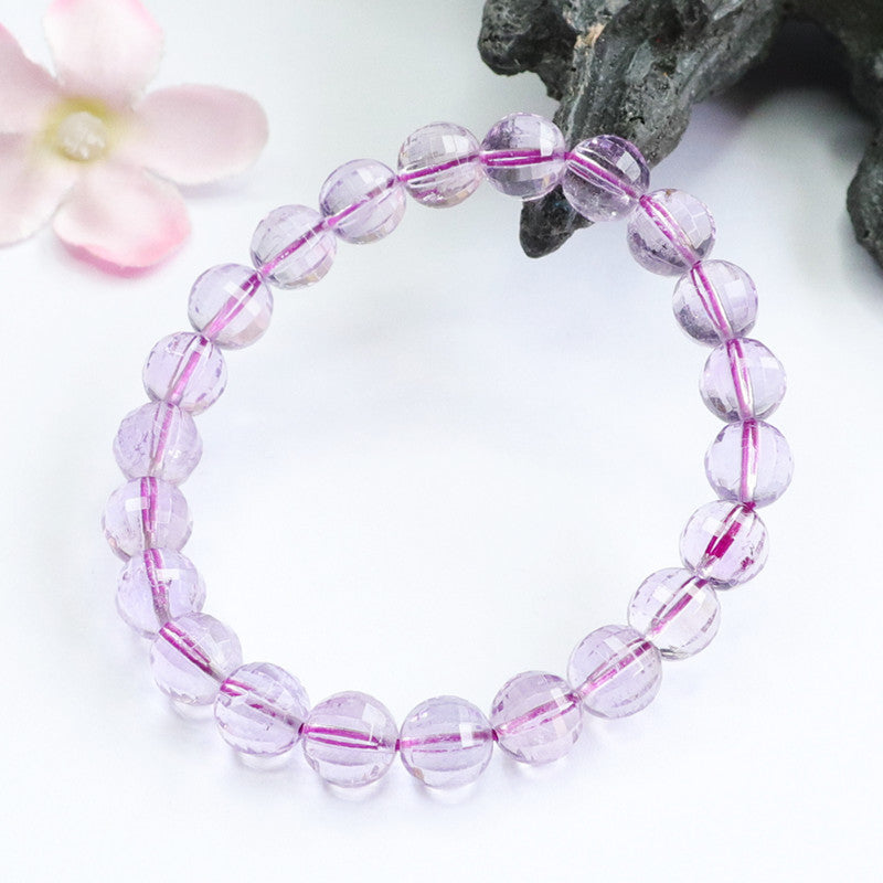 Natural Amethyst Bracelet Fully Transparent Faceted Bracelet Women's Jewelry CB2041205 