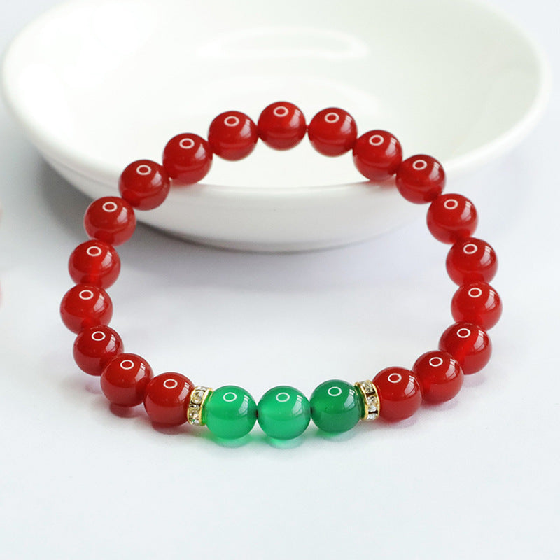 Natural red agate bracelet chrysoprase bracelet new Chinese style welfare MN4062301