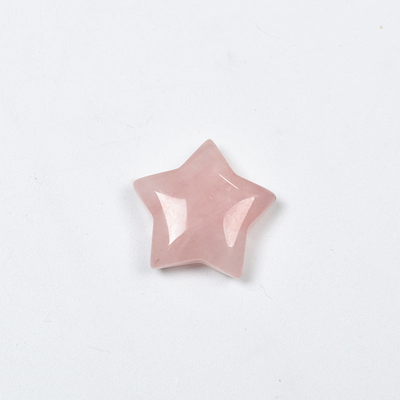 Natural crystal rough stone mini star love mushroom moon accessories pendant decoration gift DIY accessories 