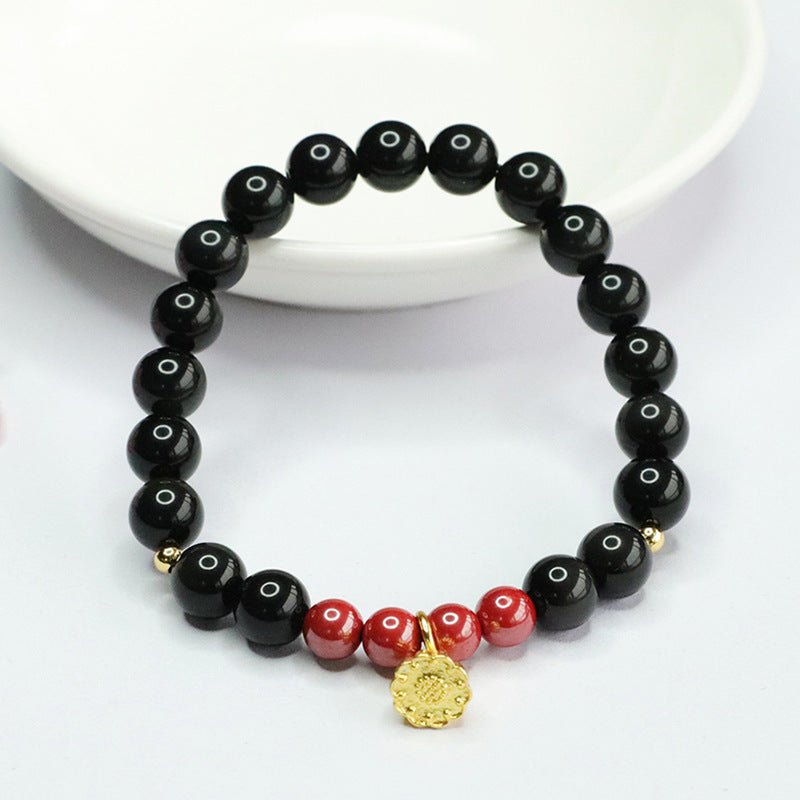 Obsidian Bracelet Cinnabar Imperial Sand Bracelet Women's National Fashion Jewelry CB4040604 