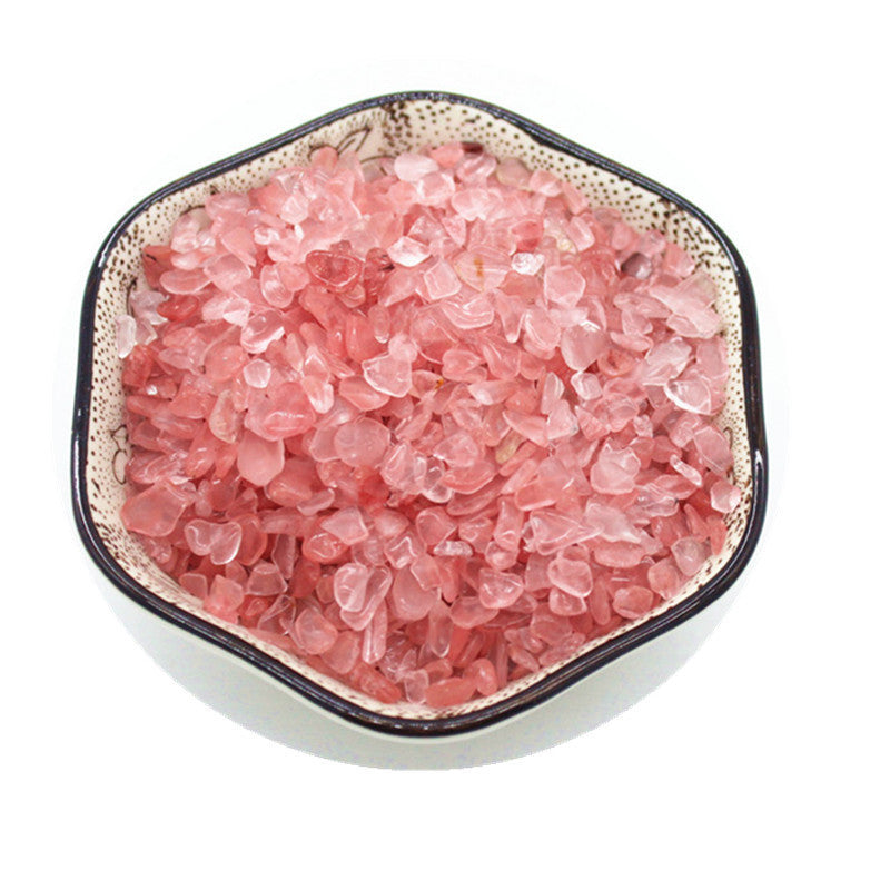 Red crystal gravel watermelon red crystal stone gravel watermelon crystal smelting stone fish tank landscaping decoration ornaments 