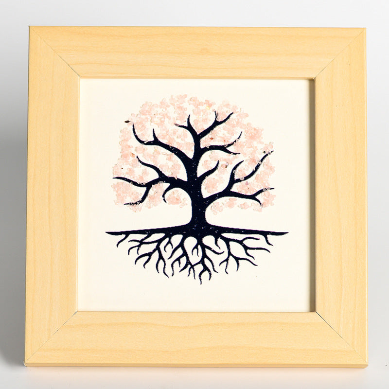 Tree of Life Roots Raw Stone Crystal Photo Frame Table Move-in New Home Picture Frame Home Festive Ornament Gift 