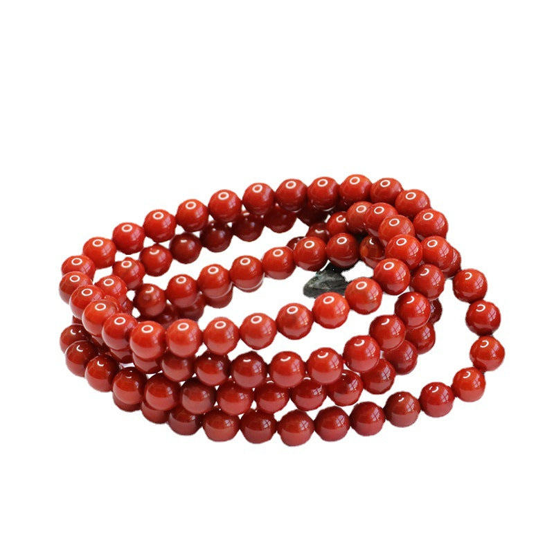 Red agate full flesh bracelet 108 beads necklace south red MN2041415 