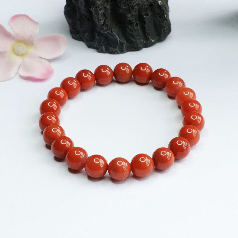 Natural Southern Red Agate Bracelet Full Flesh Color Bracelet Jewelry MN2053008 