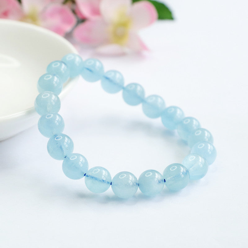 Natural aquamarine bracelet sky blue bracelet crystal color treasure CB2062503 