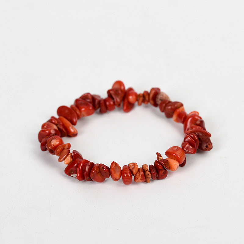 New hot-selling natural crystal mixed irregular gravel bracelet for women handmade rose quartz bracelet 