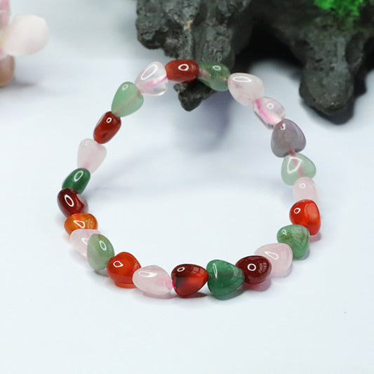 Duobao Crystal Love Bracelet Agate Chalcedony Rose Quartz Bracelet Jewelry for Women CB3010908