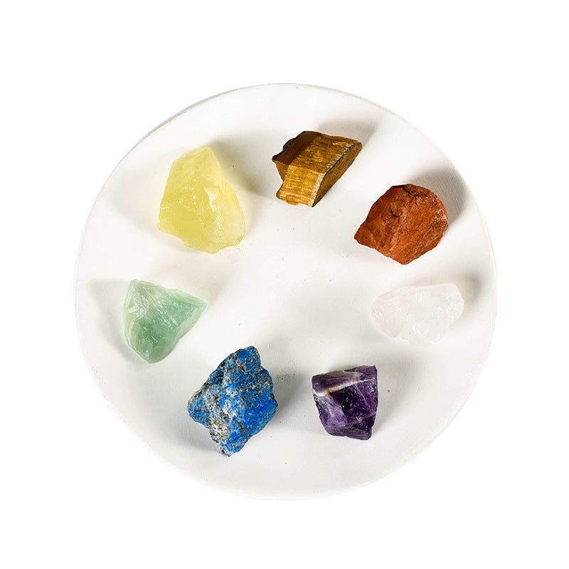 Spot popular natural crystal gravel aromatherapy stone irregular 7-color crystal rough stone 