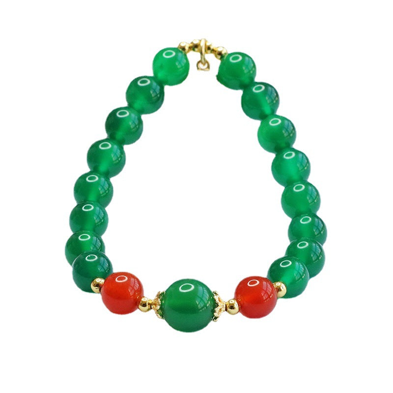 Natural Chrysoprase Bracelet Red Agate Fortune Bracelet Women's Jewelry MN2123010