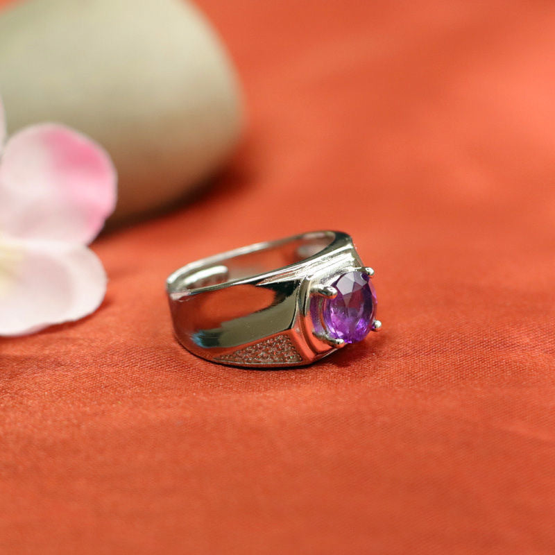 Amethyst Ring Saddle Crystal Ring Jewelry Japanese and Korean Popular Jewelry CB2120136 