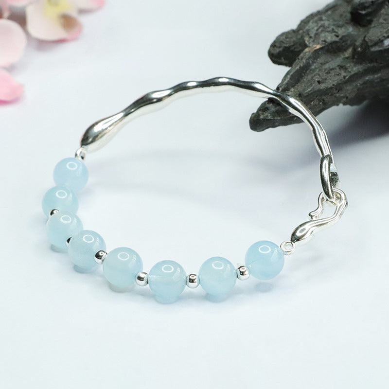 Natural aquamarine bracelet blue crystal bracelet bracelet colorful treasure CB3051702 