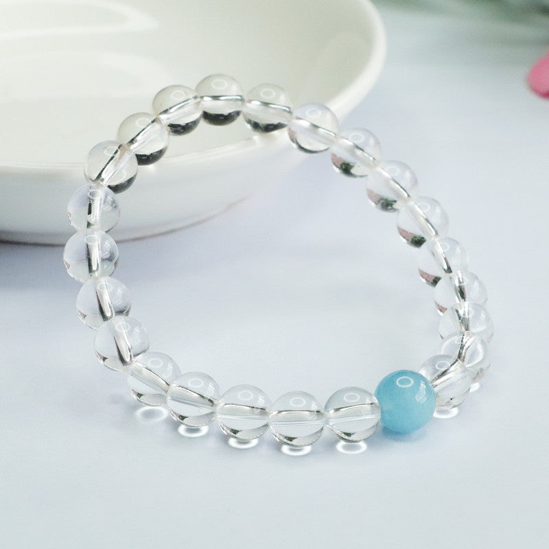 Natural white crystal bracelet aquamarine bracelet fashion jewelry CB3071001 