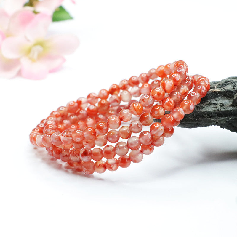 Natural South Red Agate Bracelet Sichuan Material Flame Pattern Bracelet Jewelry MN2082512 