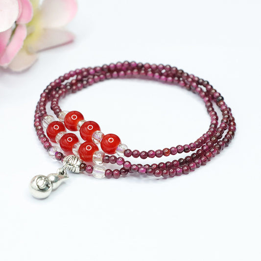 Garnet bracelet multi-circle bracelet necklace for women ethnic style CB3102101 