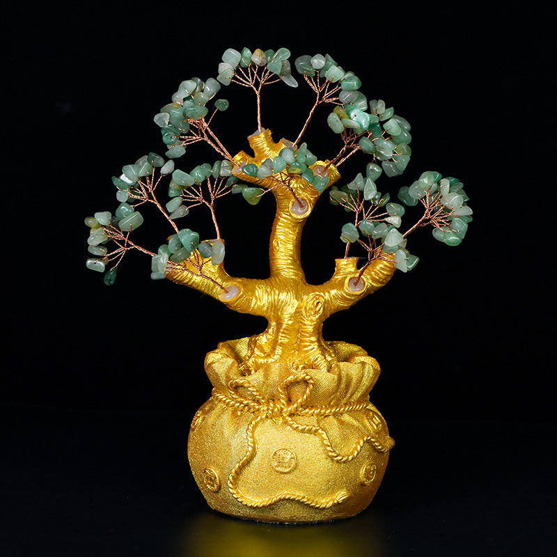 Opening Gift Ornaments Home Living Room Office Decorations Hot Selling Crystal Crafts Tree Citrine Tree 