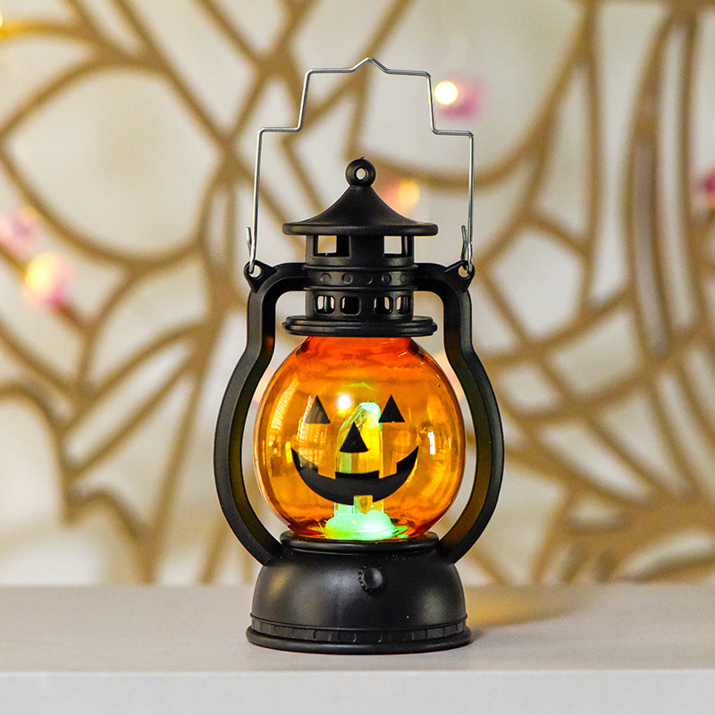 Pumpkin shape Halloween pumpkin light string spider skull horror ghost holiday atmosphere decoration portable lantern 