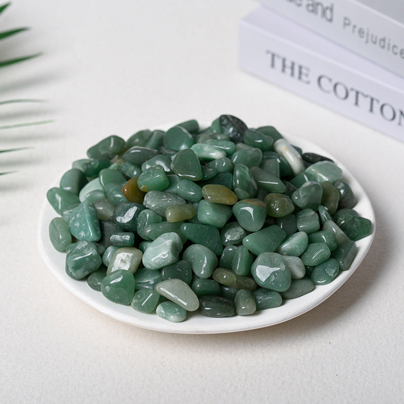 Natural aventurine conformable polished small particle gravel home office decoration landscape rolling stone direct supply 