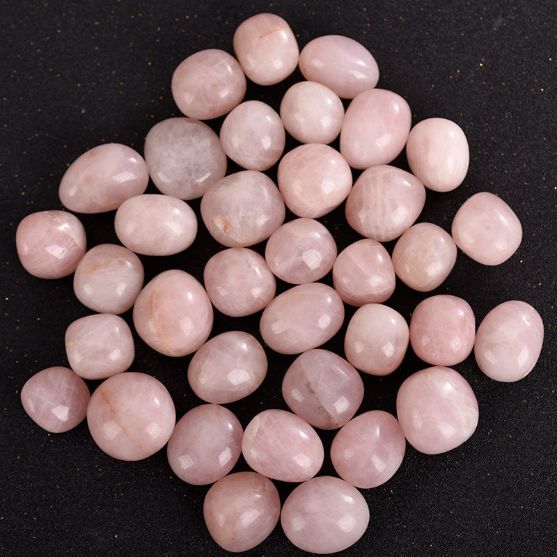 Hibiscus pink crystal tumbled stone pink crystal gravel fish tank stone home decoration ornaments healing stone 