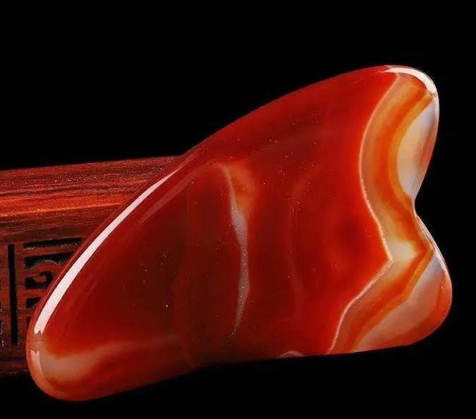 Red agate scraping board hand piece gift jewelry for father MN1122603