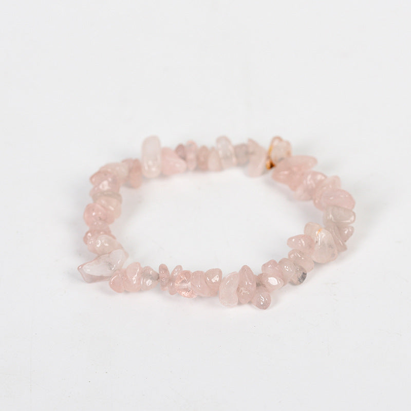 New hot-selling natural crystal mixed irregular gravel bracelet for women handmade rose quartz bracelet 