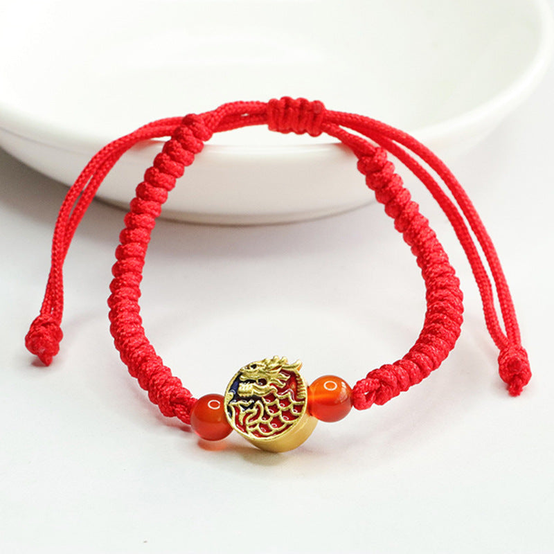 Natural Red Agate Bracelet Fish Leaping Dragon Gate Bracelet Year of the Dragon Ornament MN3122905