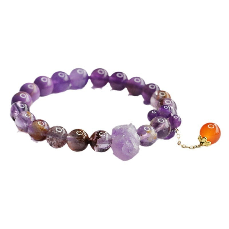 Natural nine purple Lihuo multi-treasure crystal bracelet for women CB4011207 