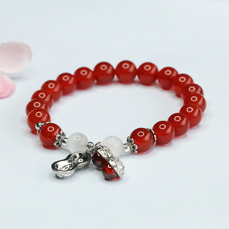 Red Agate Bracelet White Cat's Eye Good Things Happen Bracelet Women's National Trend MN4012804