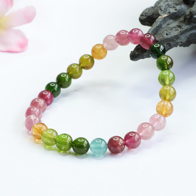 Natural Tourmaline Bracelet Brazilian Old Mine Full Transparent Bracelet Crystal Color Treasure Supply CB2081606 