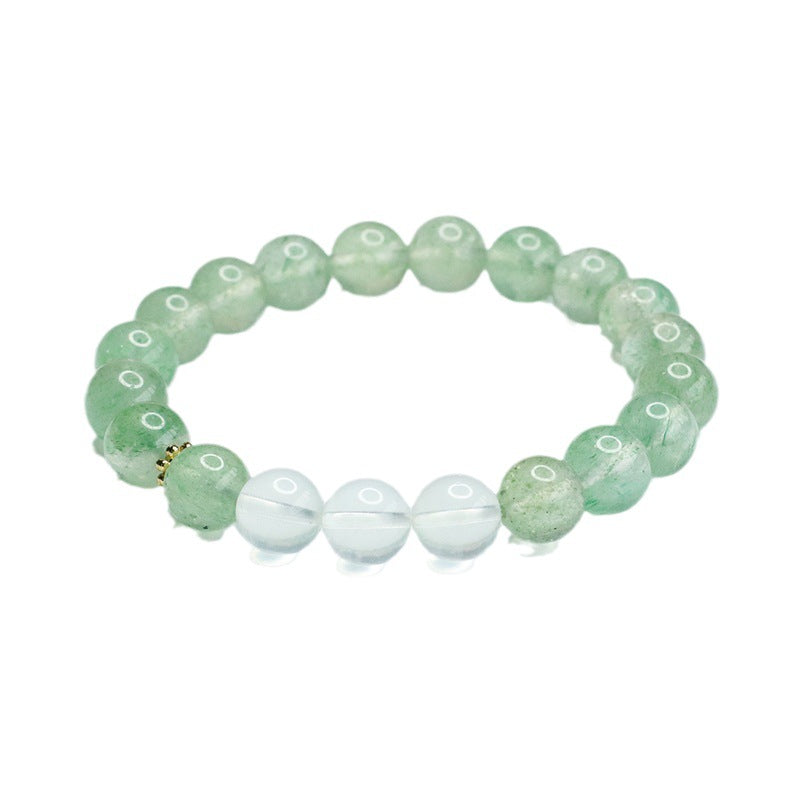 Natural strawberry crystal bracelet green strawberry white ghost bracelet colorful treasure CB3071804 