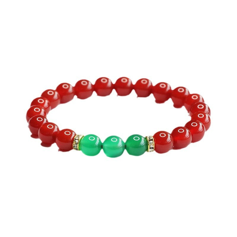 Natural red agate bracelet chrysoprase bracelet new Chinese style welfare MN4062301