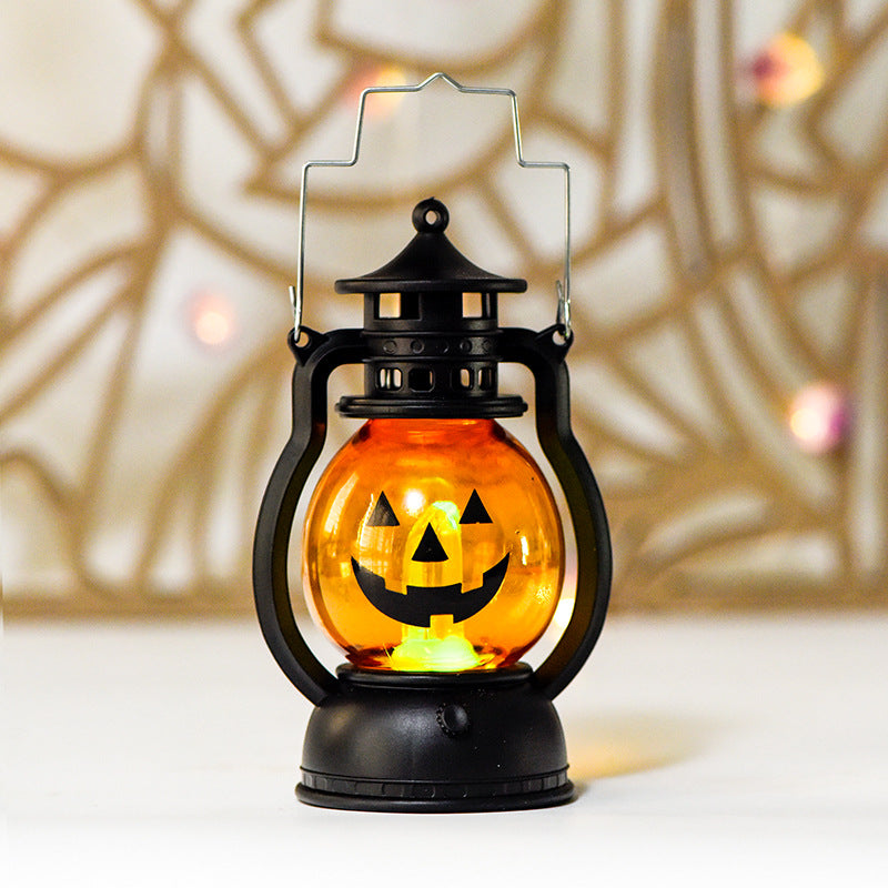 Pumpkin shape Halloween pumpkin light string spider skull horror ghost holiday atmosphere decoration portable lantern 