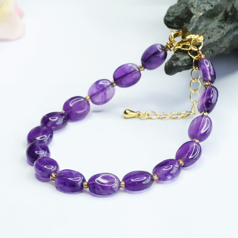 Natural Amethyst Bracelet Conformable Bracelet Crystal Color Treasure CB3051503 