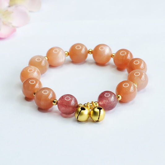 Natural Orange Moonlight Bracelet Sunstone Bracelet Crystal Colorful Treasure CB3071002 