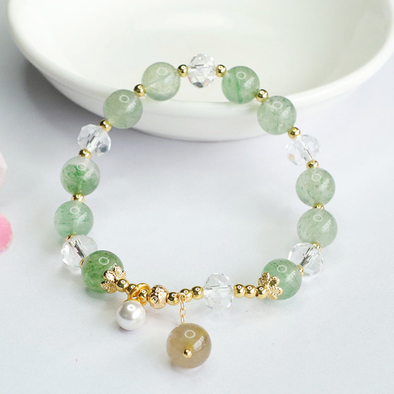 Natural Crystal Bracelet Green Strawberry Crystal Bracelet Women's Colorful Jewelry Live Wholesale Delivery CB4062601 