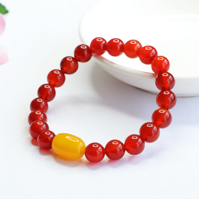 Natural red agate bracelet chalcedony passepartout bracelet jewelry MN2102601