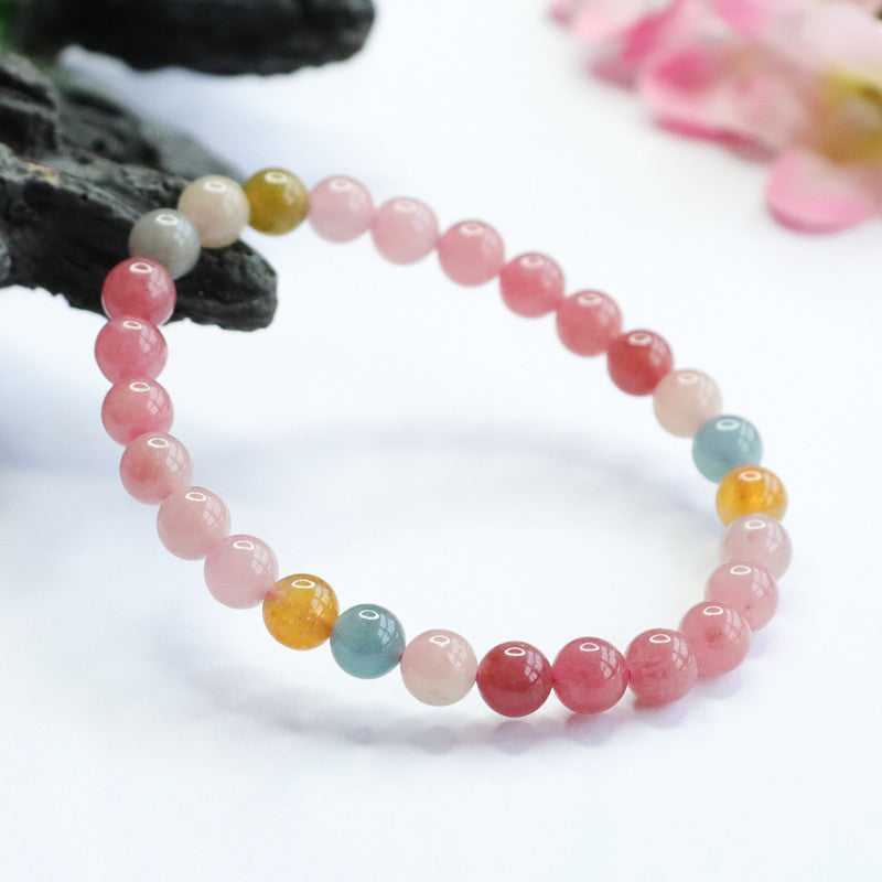 Natural Tourmaline Bracelet Brazilian Old Mine Rainbow Bracelet Colorful Treasure CB2090509 