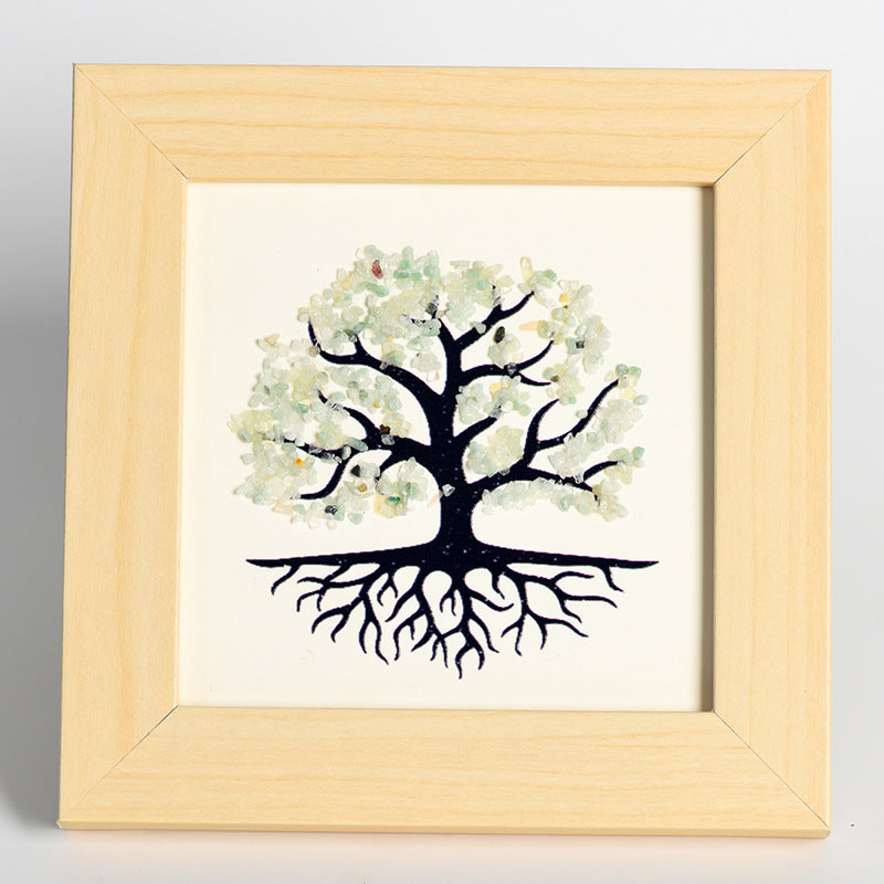 Tree of Life Roots Raw Stone Crystal Photo Frame Table Move-in New Home Picture Frame Home Festive Ornament Gift 