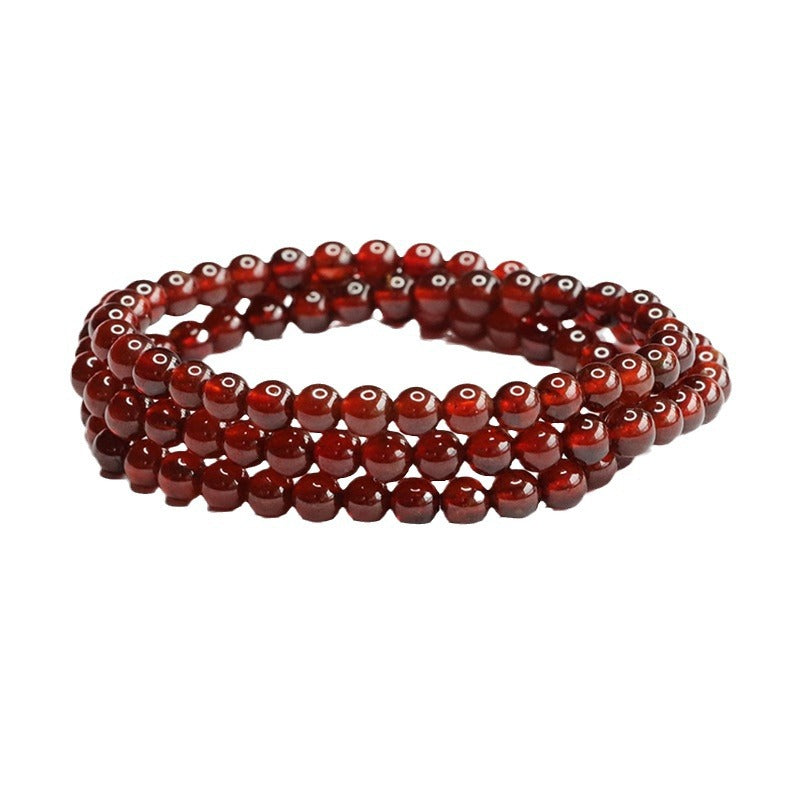 Natural Orange Garnet Multi Circle Bracelet Women's Stone Necklace Crystal CB4040405 