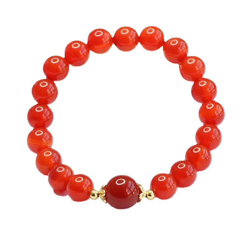 Natural red agate bracelet chalcedony bracelet national fashion jewelry MN2123008