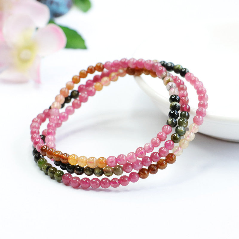 Natural Tourmaline Bracelet Rainbow Bracelet Brazilian Crystal Color Treasure CB2062507 