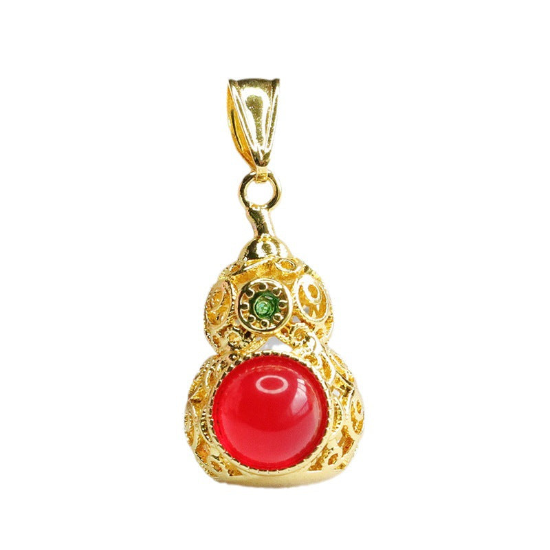 Red agate pendant pigeon blood carnelian gourd necklace for women MN3080401