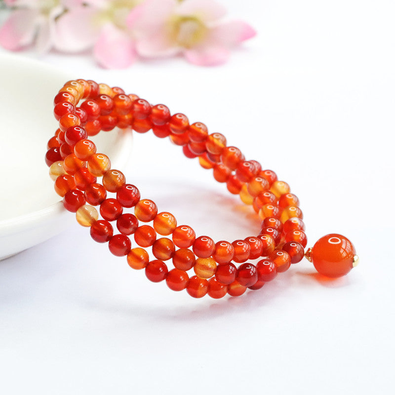 Red Agate Bracelet Chalcedony Acacia Bean Bracelet Jewelry MN2090505