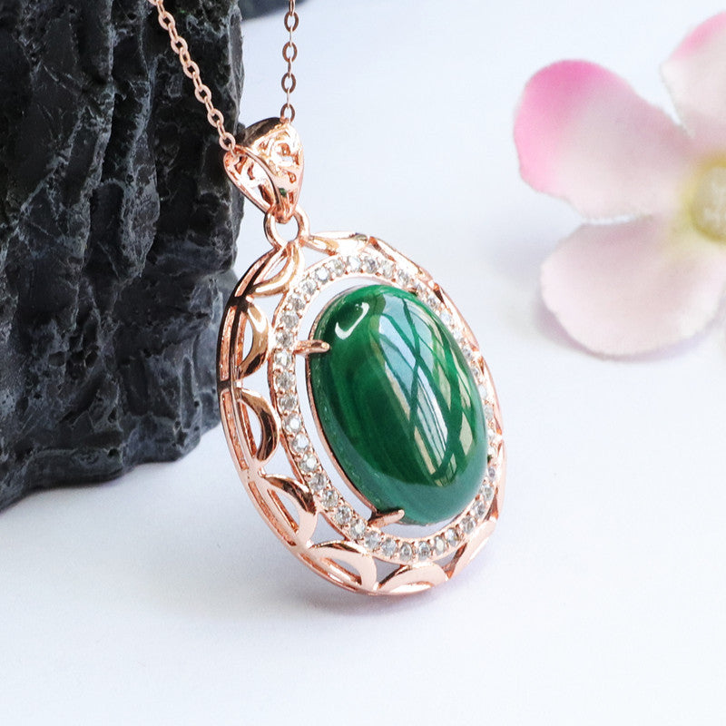 Natural malachite pigeon egg pendant women's colorful treasure pendant jewelry CB2041207 