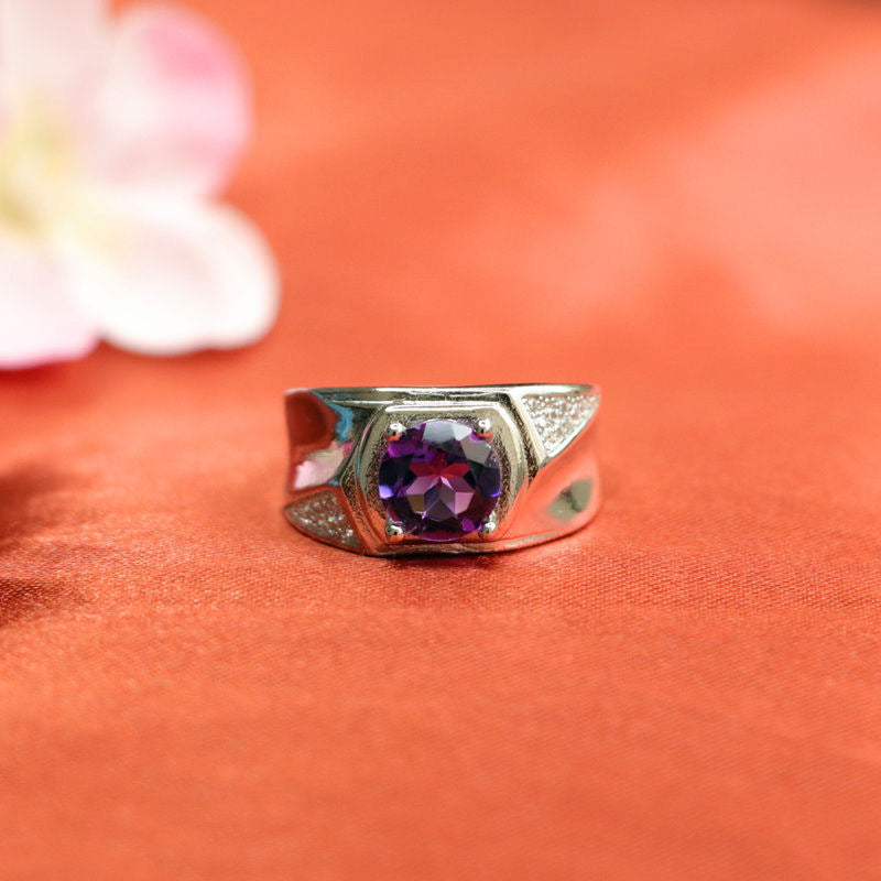 Amethyst Ring Saddle Crystal Ring Jewelry Japanese and Korean Popular Jewelry CB2120136 