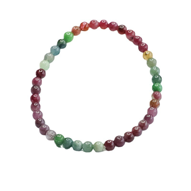 Natural rainbow tourmaline bracelet Brazilian old material gradient bracelet for women CB3022404 