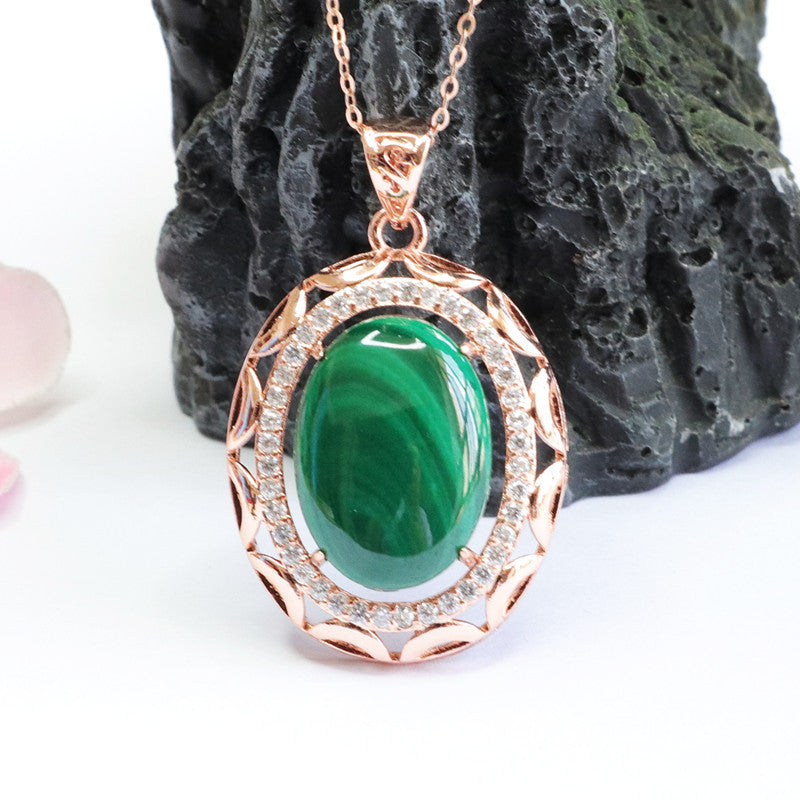 Natural malachite pigeon egg pendant women's colorful treasure pendant jewelry CB2041207 