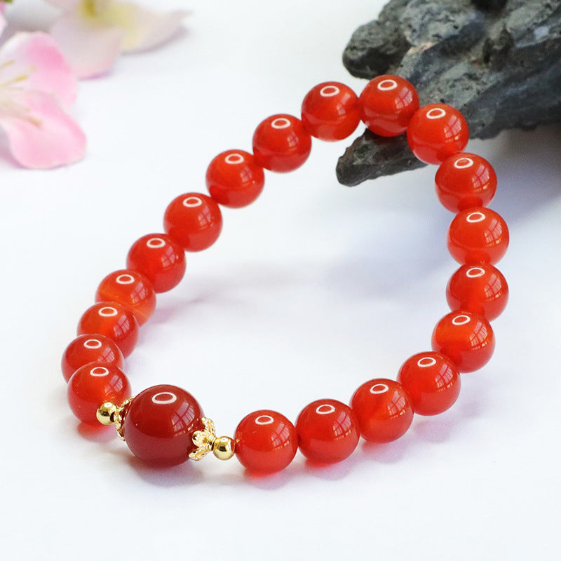 Natural red agate bracelet chalcedony bracelet national fashion jewelry MN2123008