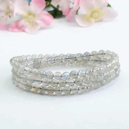 Natural gray moonlight bracelet strong blue light labradorite multi-circle bracelet CB3021108 